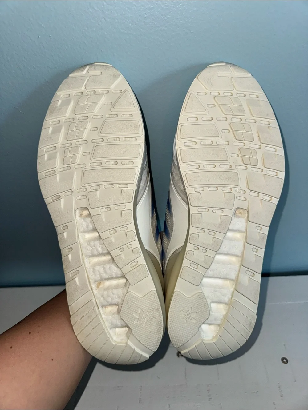 Adidas ZX 2K Boost 2.0 Cloud White Blue Bird Sneakers Mens Size 11